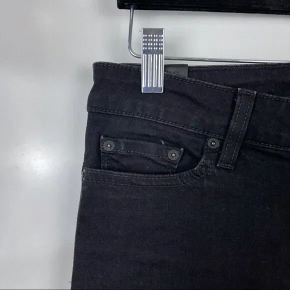 VINCE Black Mid Rise 5 Pocket Zip Ankle Moto Skinny Jeans Women's Size 26 - Picture 4 of 12